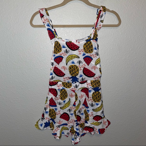Asos Glamorous Fruit Printed Ruffle Romper - Picture 2 of 9
